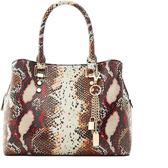 NEW ALDO Snake Print Gold Hardware Satchel / Crossbody - Picture 1 of 5